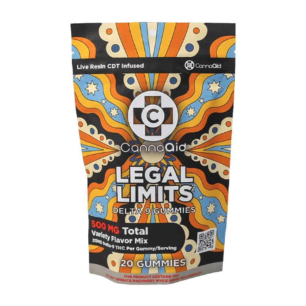 CANNAAID D9 THC 500 MG GUMMIES - MIX FLAVORS