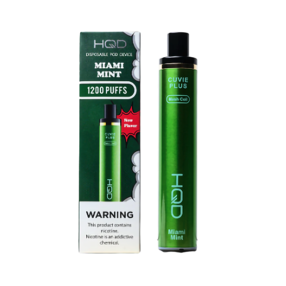 HQD CUVIE PLUS 5% NIC DISPOSABLE - MIAMI MINT