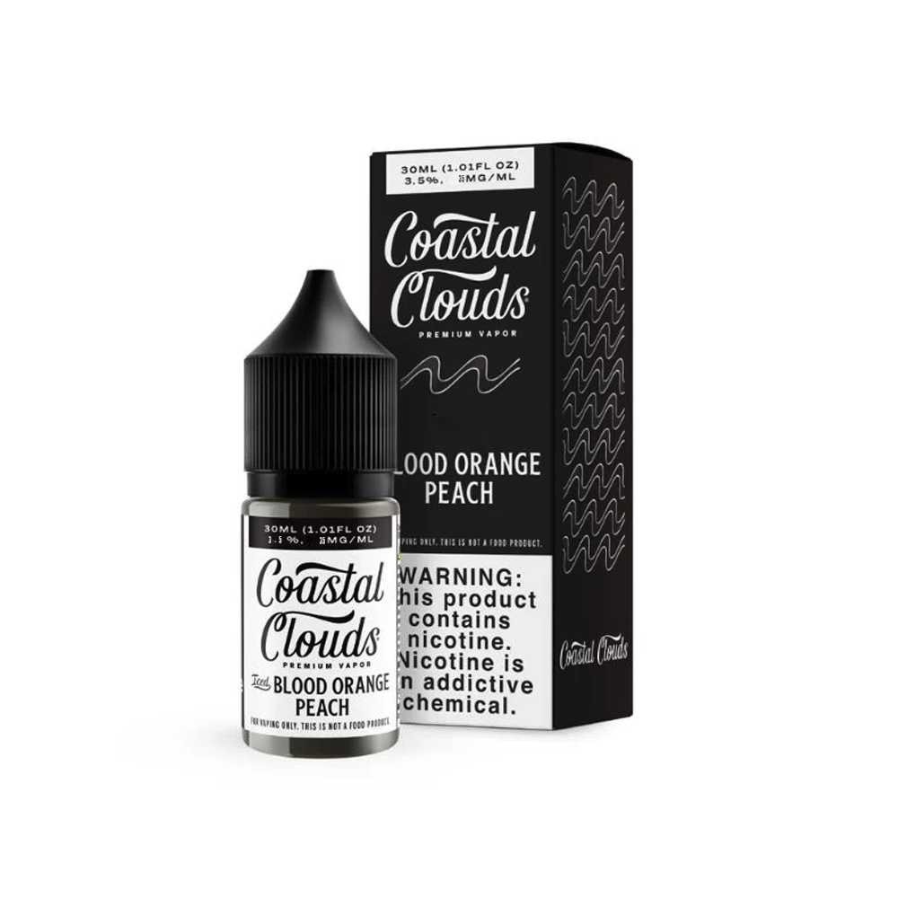COASTAL CLOUDS 30ML SALT NIC JUICE 35MG -BLOOD ORANGE PEACH