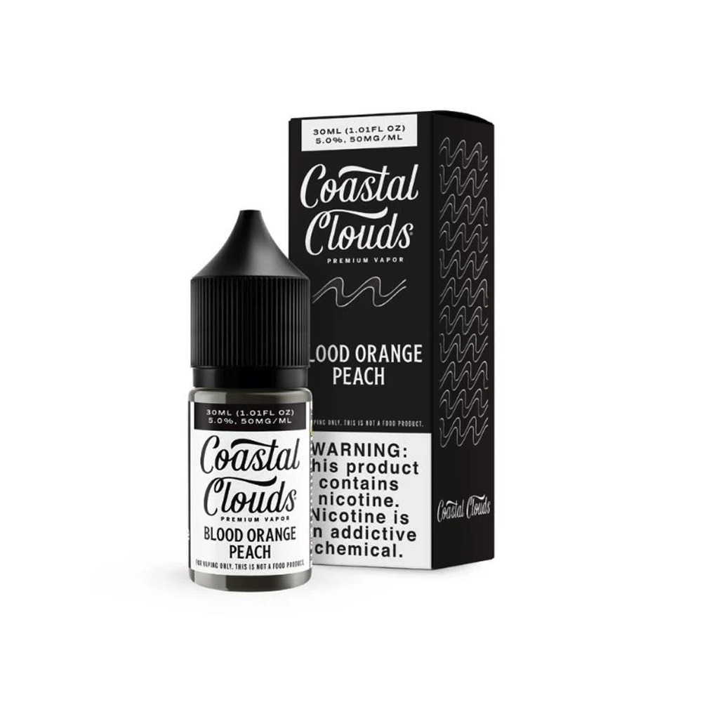 COASTAL CLOUDS 30ML SALT NIC JUICE 50MG - BLOOD ORANGE PEACH