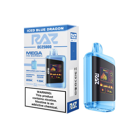 RAZ 5% 25000PUFF DISPOSABLE- ICED BLUE DRAGON