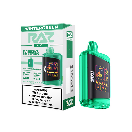 RAZ 5% 25000PUFF DISPOSABLE- WINTER GREEN