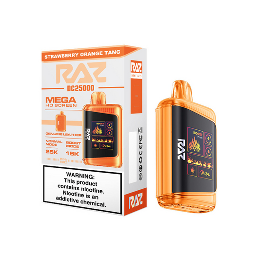 RAZ 5% 25000PUFF DISPOSABLE- STRAW ORANGE TANG