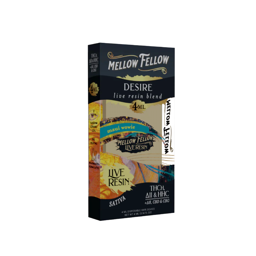MELLOW FELLOW CHARGED BLEND 4ML DISPOSABLE SATIVA - MAUI WOWIE