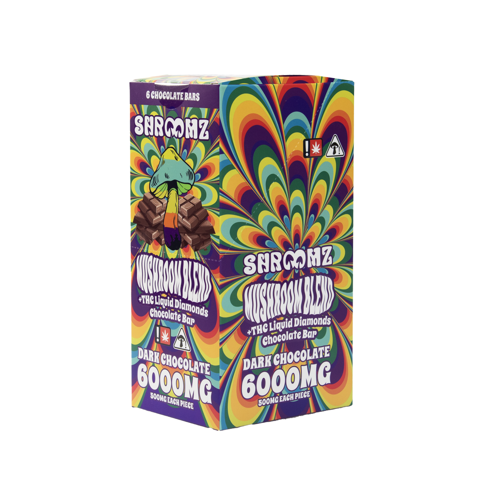 SHROOMZ MUSHROOM THC 6000MG CHOCOLATE BAR - DARK CHOCOLATE