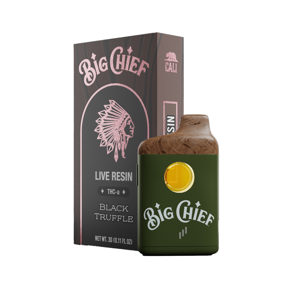 BIG CHIEF THCA 3G DISPOSABLE - BLACK TRUFFLE