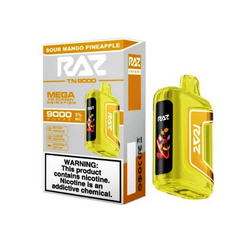 RAZ 5% NIC 9000PUFFS DISPOSABLE - SOUR MANGO PINEAPPLE