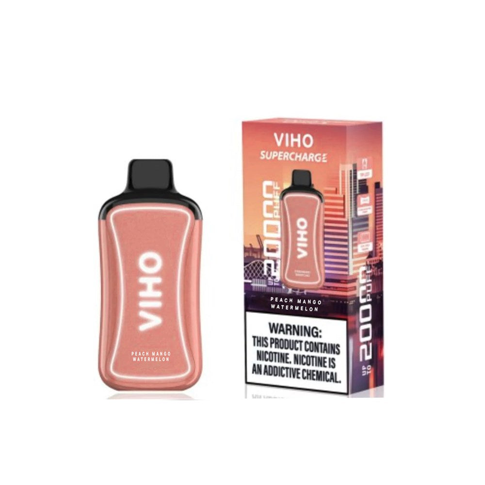 VIHO SUPERCHARGE 5% NIC 20000PUFFS DISPOSABLE -PEACH MANGO WATERMELON