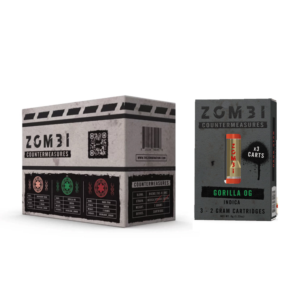 ZOMBI COUNTERMEASURE TRIPLE CARTRIDGE - GORILLA OGXRASP. KUSHXDARK STAR