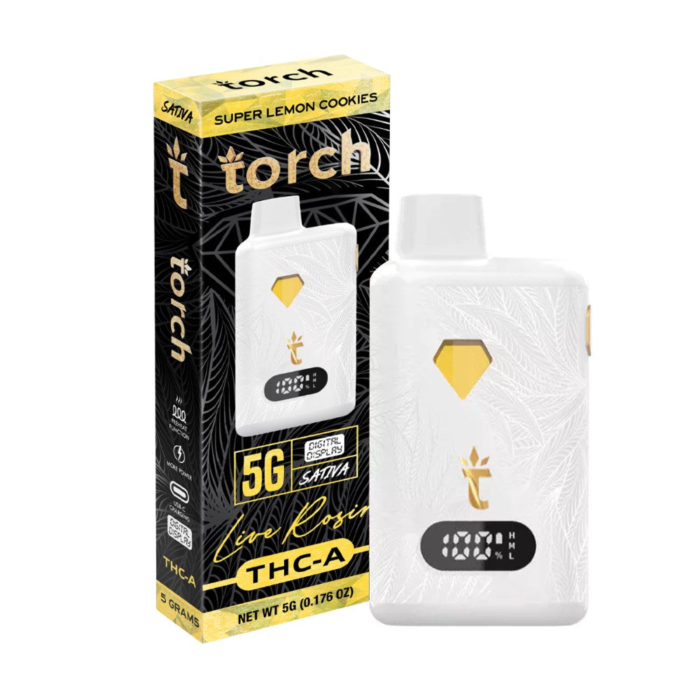 TORCH LIVE ROSIN THCP/H/D11 5G DISPOSABLE SATIVA - SUPER LEMON COOKIES