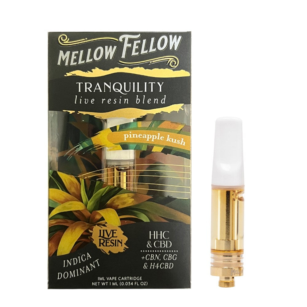 MELLOW FELLOW LIVE RESIN TRANQUILITY BLEND 1ML CARTRIDGE - PINEAPPLE KUSH