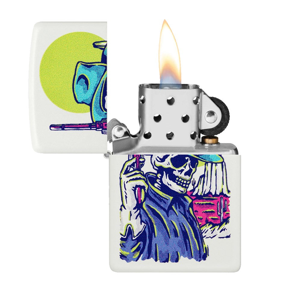 ZIPPO 214 COWBOY SKULL DESIGN LIGHTER