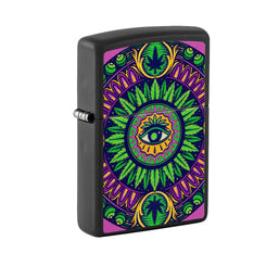 ZIPPO 218 CANNABIS PATTERN DESIGN LIGHTER
