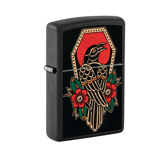 ZIPPO 218 CROW TATTOO DESIGN LIGHTER