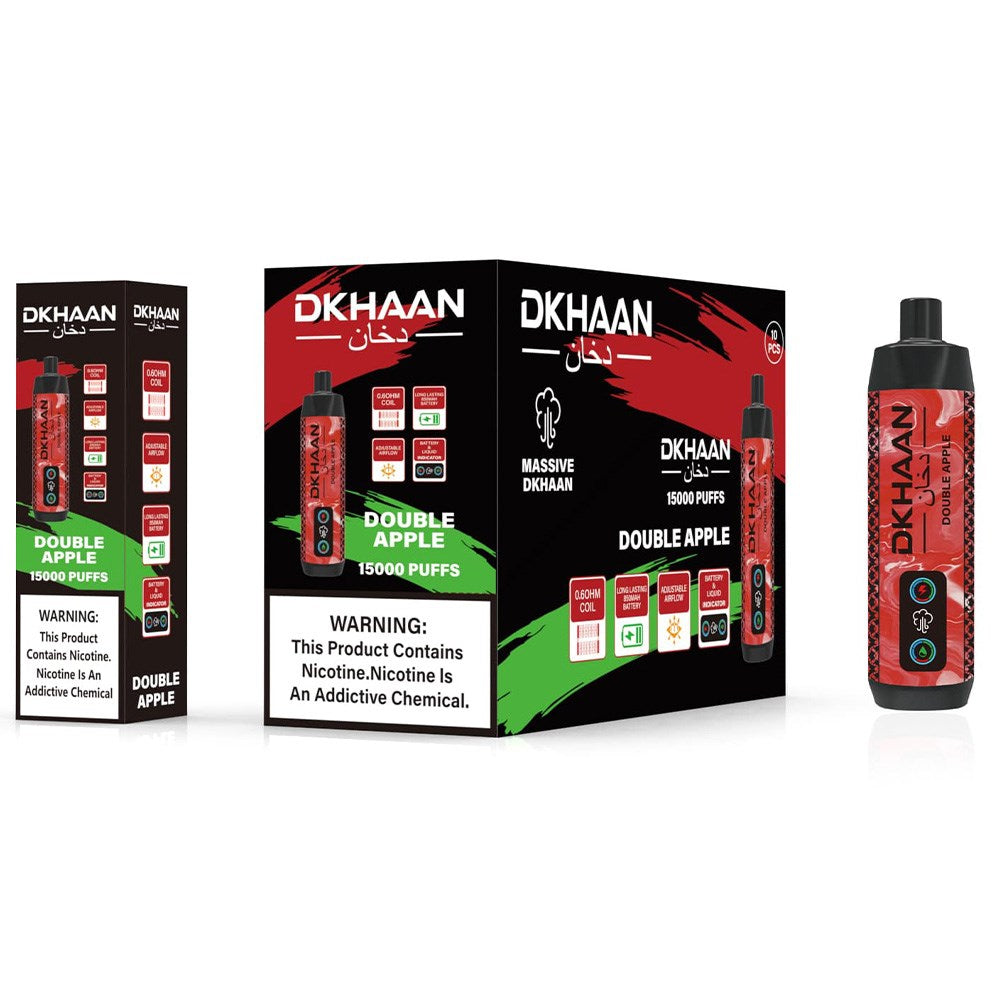 DKHAAN 5% NIC 15000PUFFS DISPOSABLE - DOUBLE APPLE