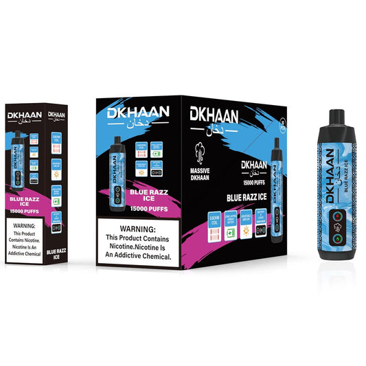 DKHAAN 5% NIC 15000PUFFS DISPOSABLE - BLUE RAZZ ICE