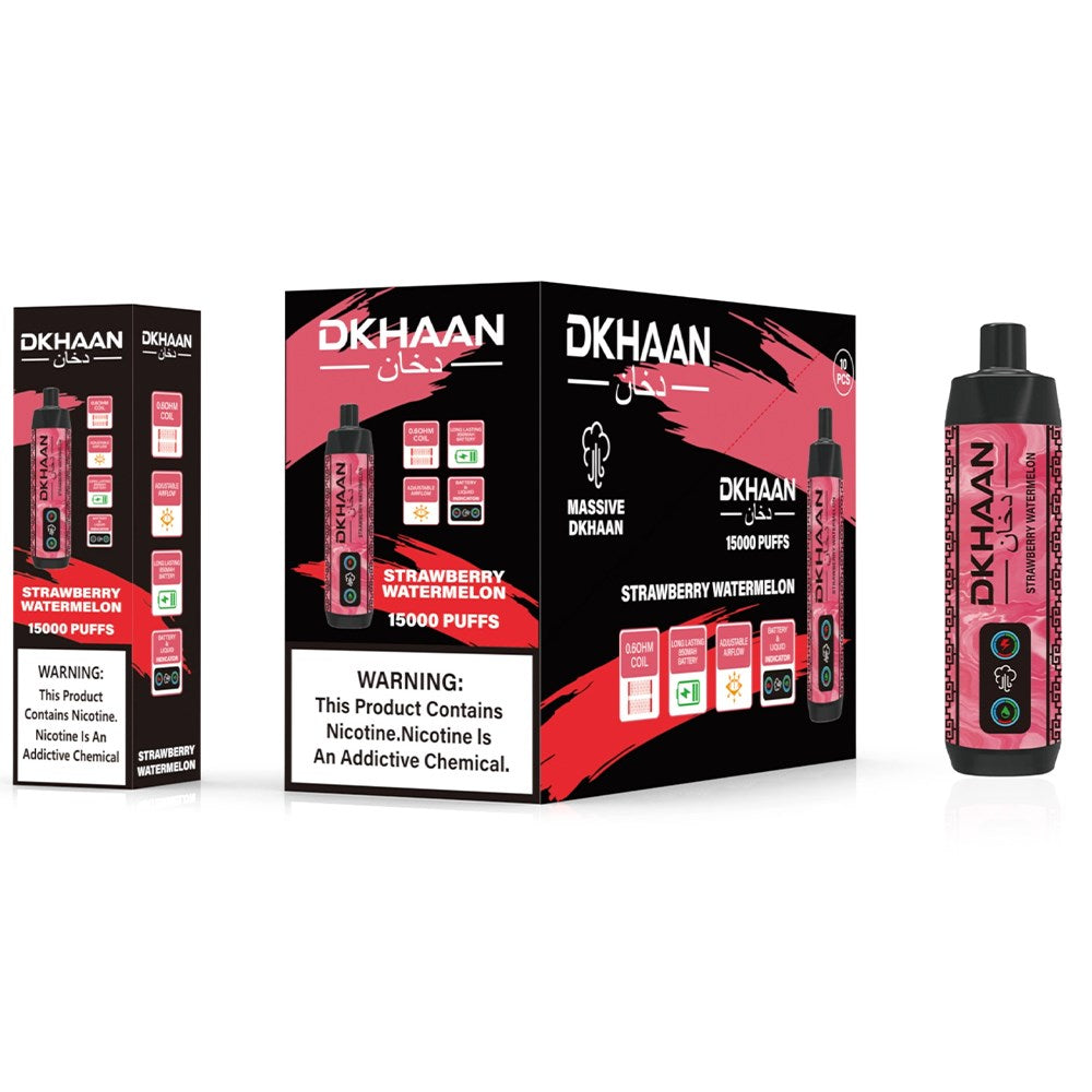 DKHAAN 5% NIC 15000PUFFS DISPOSABLE - STRAW WATERMELON