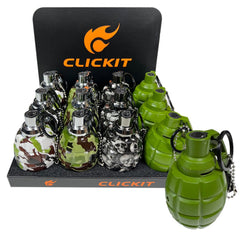 CLICKIT LARGE GRENADE FLAME TORCH W/ SOUND