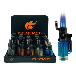 CLICKIT TRIPLE TORCH - TRANSPARENT