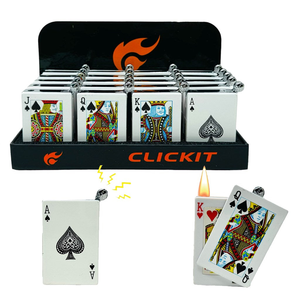 CLICKIT SHOCK PLAYING CARD LIGHTER