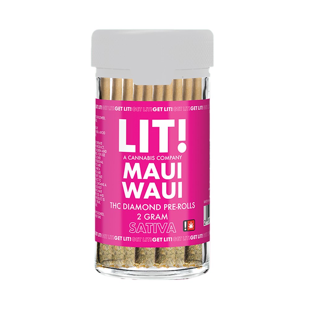 LIT! THC DIAMOND 2G PREROLLS - MAUI WAUI