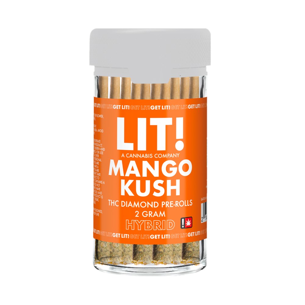 LIT! THC DIAMOND 2G PREROLLS - MANGO KUSH
