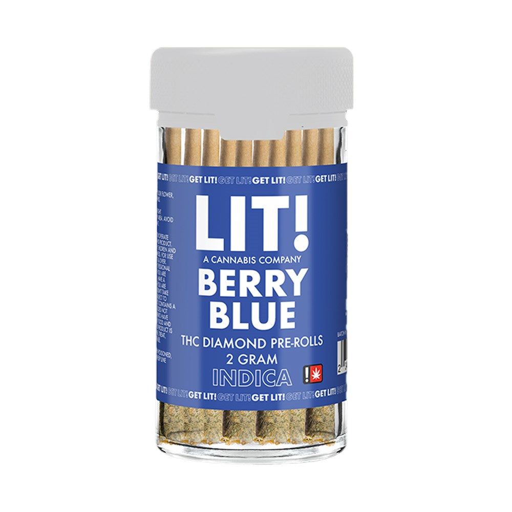 LIT! THC DIAMOND 2G PREROLLS - BERRY BLUE