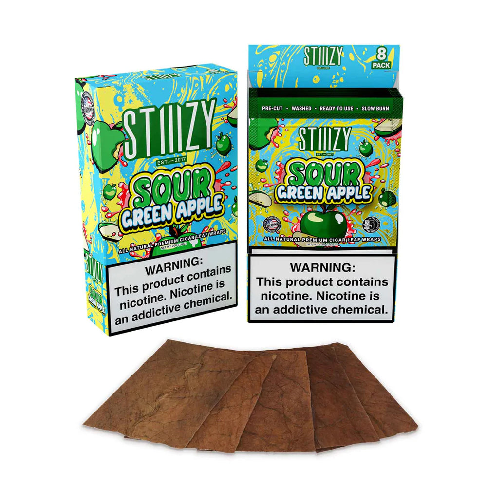 STIIIZY CIG LEAF WRAPS - SOUR GREEN APPLES