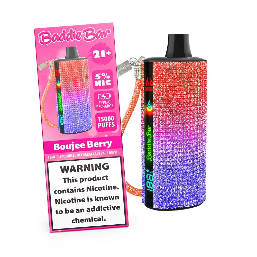 BADDIE BAR 5% NIC 15000PUFFS DISPOSABLE - BOUJEE BERRY