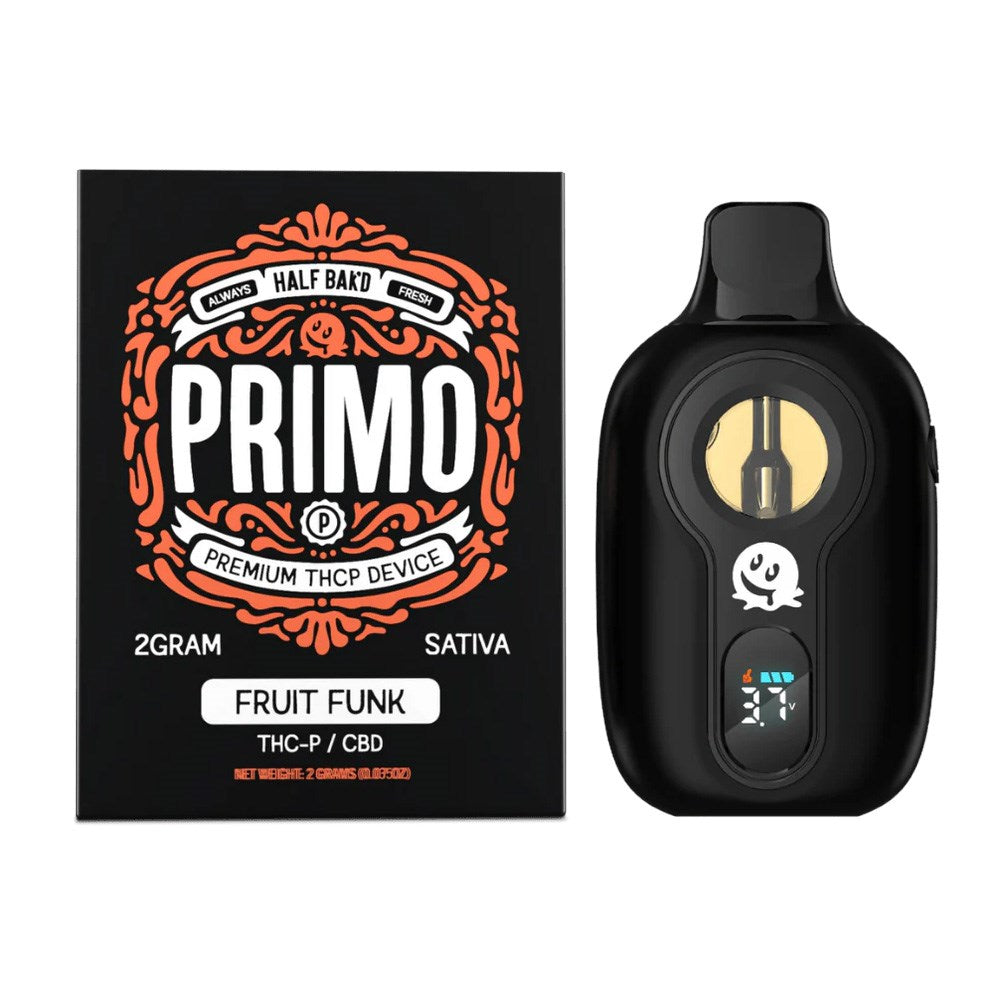 HALF BAK'D PRIMO THCP/CBD 2G DISPOSABLE SATIVA - FRUIT FUNK
