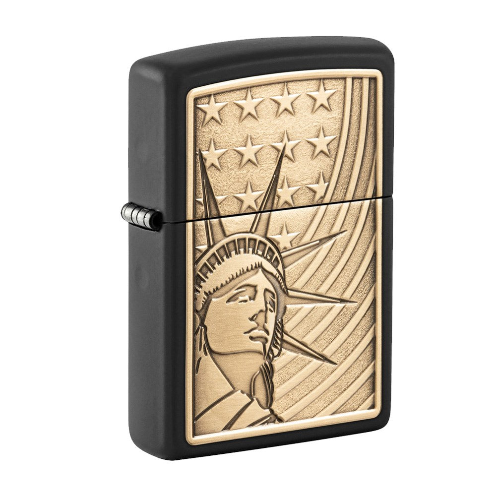 ZIPPO 218 LIBERTY & FLAG EMBLEM DESIGN LIGHTER