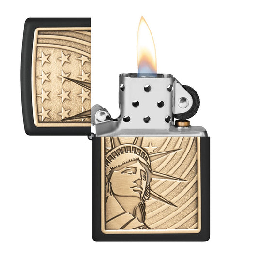 ZIPPO 218 LIBERTY & FLAG EMBLEM DESIGN LIGHTER