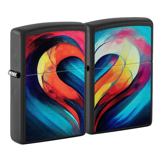 ZIPPO 218 HEART SET LEFT/ RIGHT SET DESIGN LIGHTER