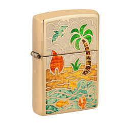 ZIPPO 254B BEACH DESIGN LIGHTER