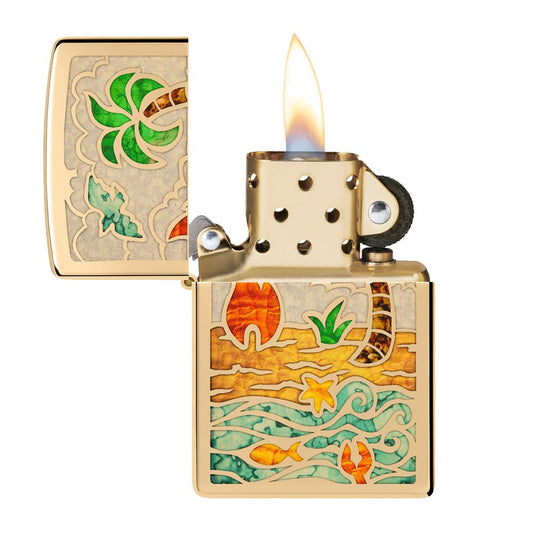 ZIPPO 254B BEACH DESIGN LIGHTER