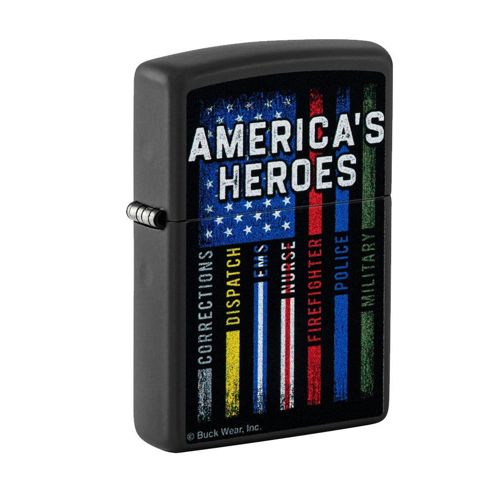 ZIPPO 218 BUCK WEAR AMERICAN HEROES DESIGN LIGHTER