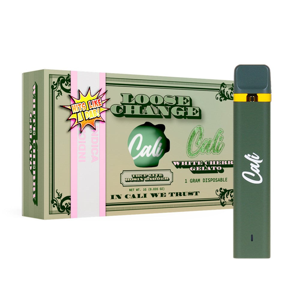 CALI LOOSE CHANGE 1G DISPOSABLE INDICA - WHITE CHERRY GELATO