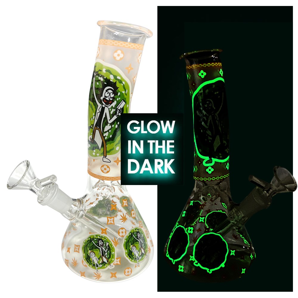 STONER DAY GLOW IN THE DARK GLASS PIPE
