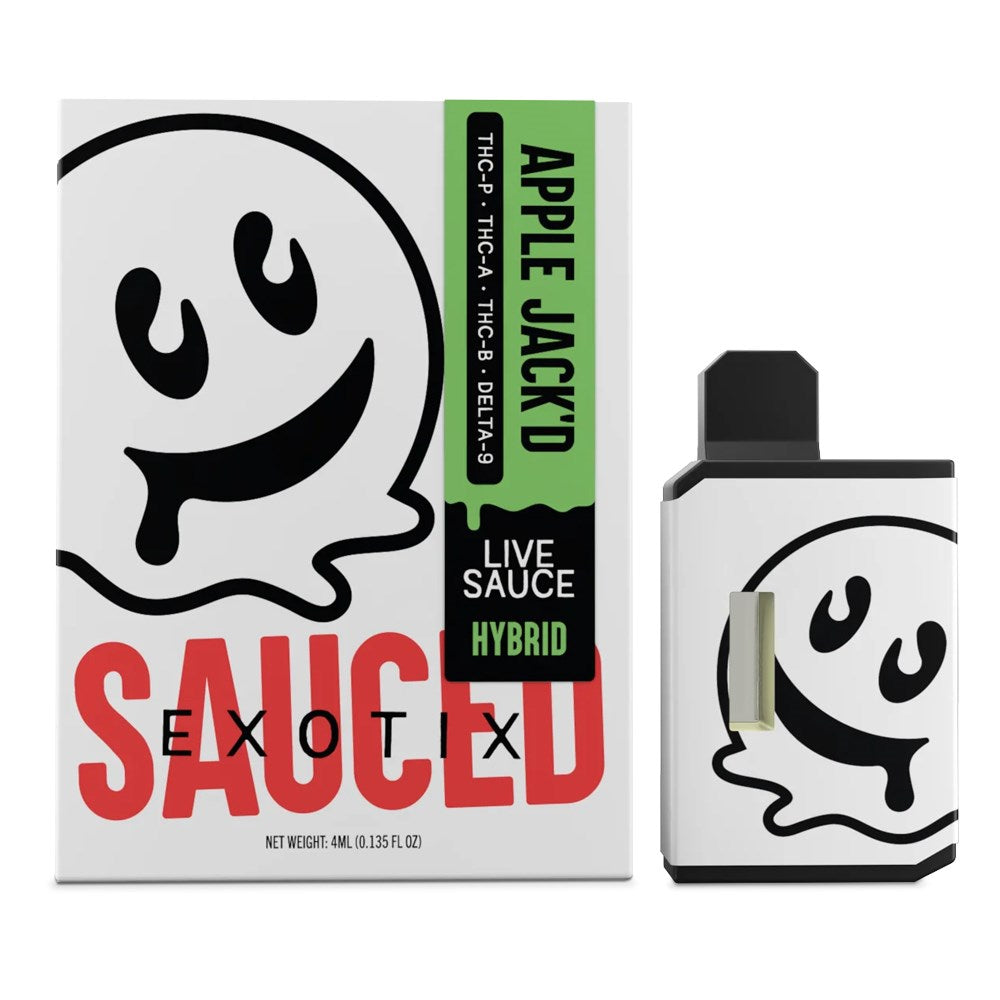 HALF BAK'D SAUCE'D EXOTIX THC-P 4G DISPOSABLE - APPLE JACK'D