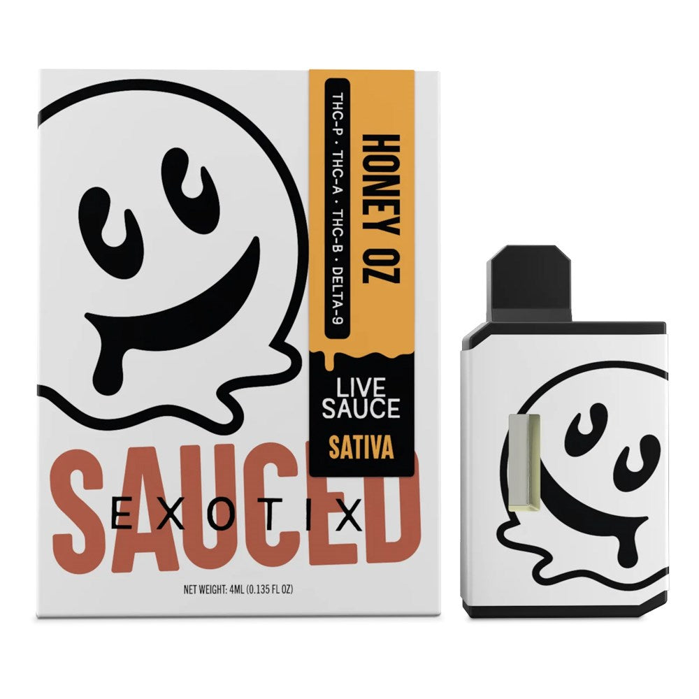 HALF BAK'D SAUCE'D EXOTIX THC-P 4G DISPOSABLE - HONEY OZ
