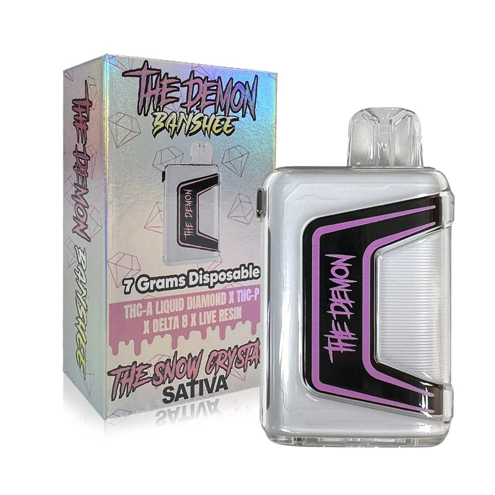 THE DEMON BANSHEE BLEND 7G DISPOSABLE SATIVA - SNOW CRYSTAL
