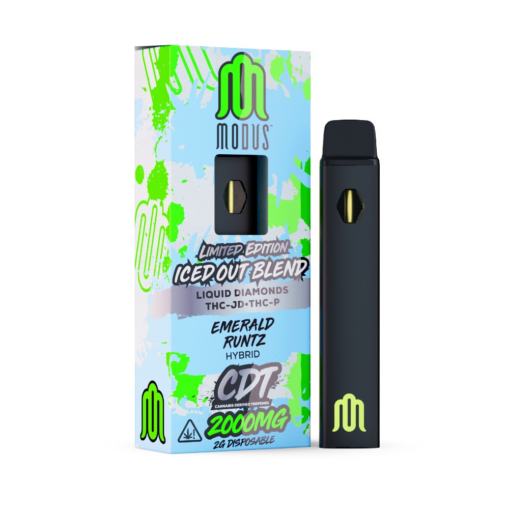 MODUS ICED OUT LE SLIM BLEND 2G DISPOSABLE HYBRID - EMERALD RUNTZ