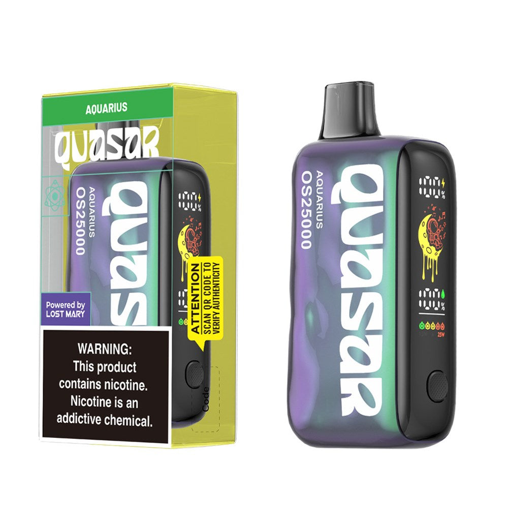 QUASAR 5%NIC OS25000 DISPOSABLE - AQUARIUS