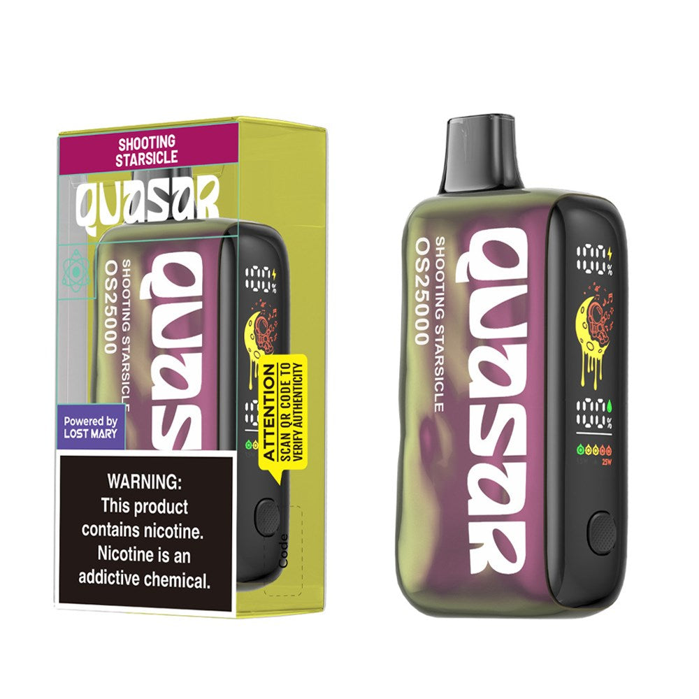 QUASAR 5%NIC OS25000 DISPOSABLE - SHOOTING STARSICLE