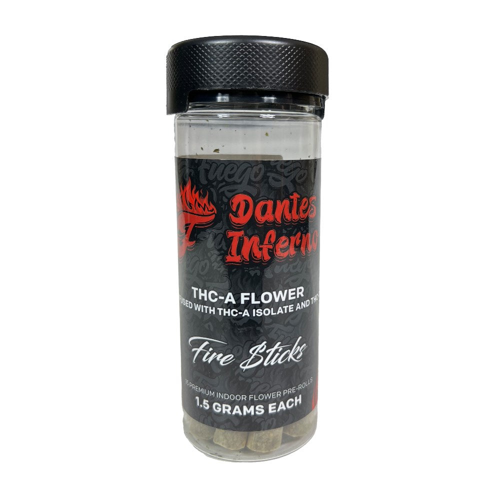 FUEGO FIRE STICK THCA/THCP 1.5G 15CT PRE ROLLS - DANTES INFERNO