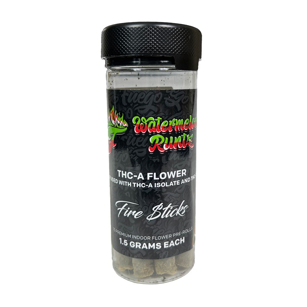 FUEGO FIRE STICK THCA/THCP 1.5G 15CT PRE ROLLS - WATERMELON RUNTZ