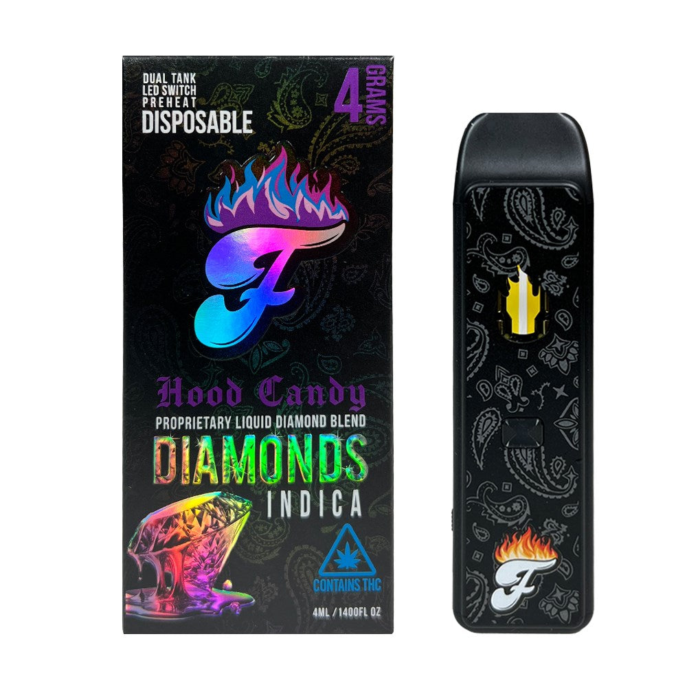 FUEGO DIAMOND BLEND 4G DISPOSABLE INDICA - HOOD CANDY