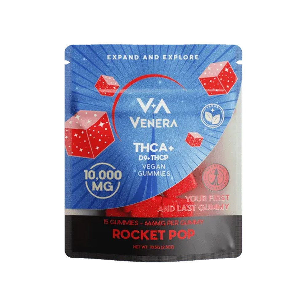 VENERA D9/THCP/THCA VEGAN 10000MG GUMMIES - ROCKET POP