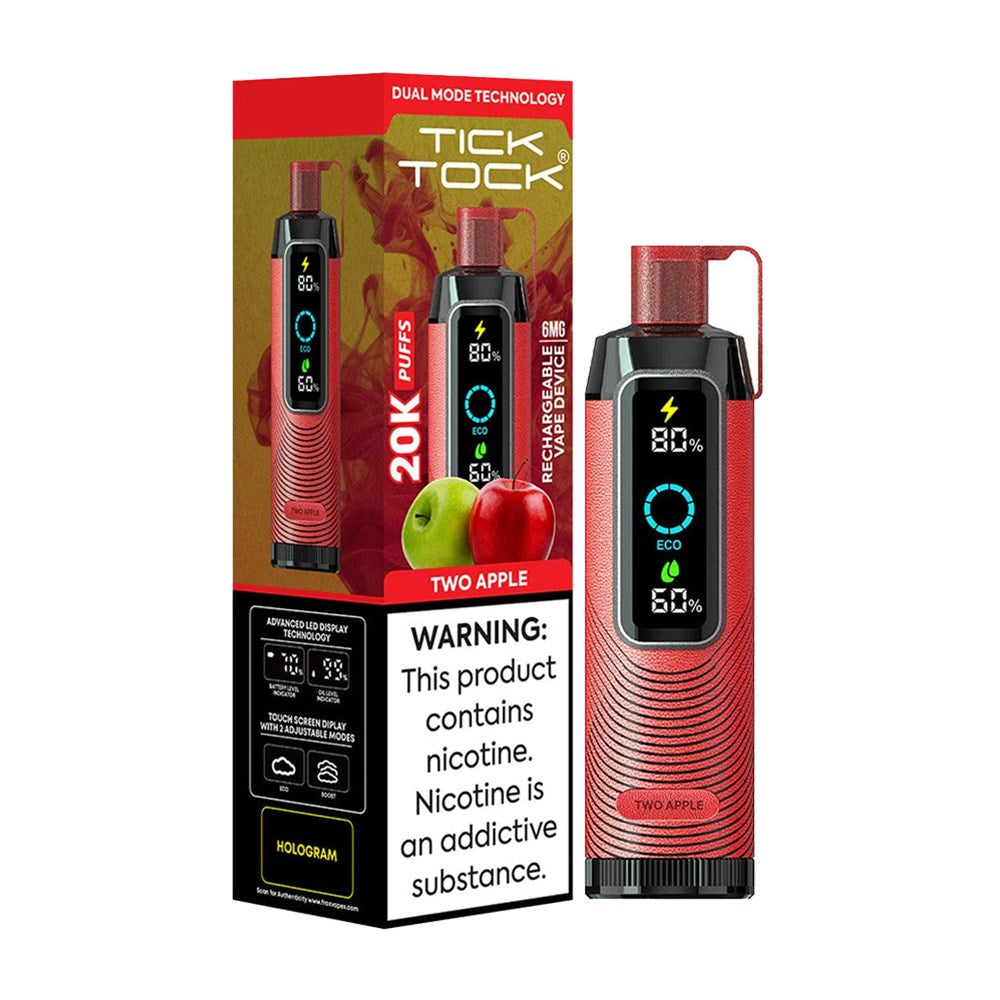 TICKTOCK 5% NIC 20K PUFFS DISPOSABLE - TWO APPLE