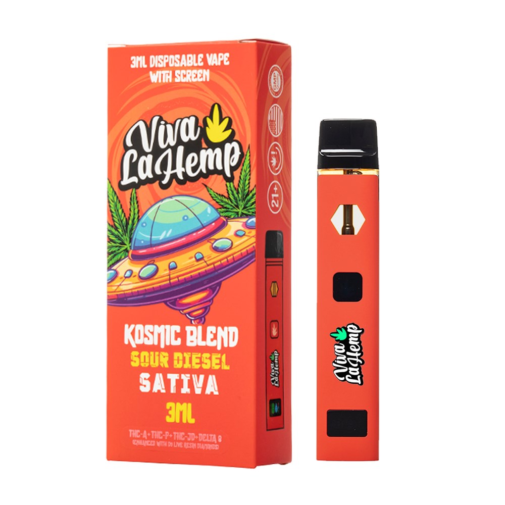 VIVA LA HEMP KOSMIC BLEND 3000MG DISPOSABLE SATIVA - SOUR DIESEL